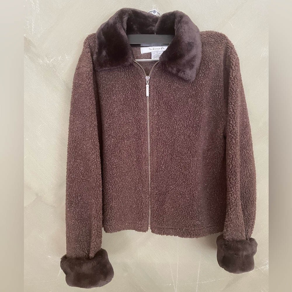 Brown zip up sweater